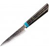 IZMAEL Damaškový kuchynský nôž Zetsu Utility/Hnedá/Modrá 13.5 cm
