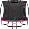 Thunder Záhradná trampolína Ultra 144 cm 8 ft vnútorná sieť 150 kg Čierna Ružová