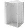 Mexen Lunar-F Duo, skladací sprchový kút 100 x 80 cm, 8mm číre sklo, oceľový profil, 836-100L-080P-97-00