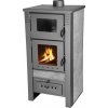 Kachle Pro TAURUS Ceramic, šedé, 12 kW, 120 mm, s rúrou na pečenie