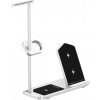 AppleKing 4v1 stolový stojanček s bezdrôtovým nabíjaním iPhone / Apple Watch / AirPods - strieborný - možnosť vrátiť tovar ZADARMO do 30tich dní