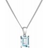 Strieborný náhrdelník s pravým minerálnym kameňom modrý 12092.3 sky topaz