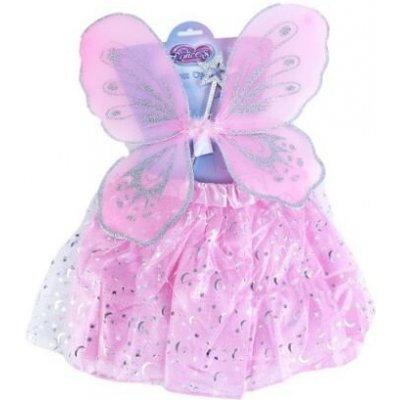 RAPPA tutu sukne ružový motýľ s prútikom a krídlami