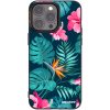 Picasee silikónový čierny obal pre Apple iPhone 15 Pro Max - Pink Monstera