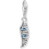 THOMAS SABO prívesok charm Feather with blue stones silver 1905-644-1