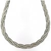 Strieborný náhrdelník splietaný čierno strieborný dĺžka náhrdelníka 50cm