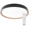 LED nástenné svietidlo ILVI, kruhové 30 W, stmievanie + CCT, čierna + drevo 8592920157374