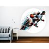 Nalepte.cz Basketbalista 01 textilní prelepiteľná nálepka na stenu arch 75 x 70 cm