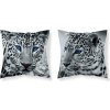 DETEXPOL Obliečka na vankúšik Leopard čiernobiela micro Polyester, 40/40 cm
