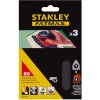 Stanley STA39122 - Mriežka brúsna Mouse (žehličkový tvar) P80, suchý zips, 3ks