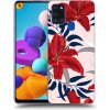 Picasee silikónový prehľadný obal pre Samsung Galaxy A21s - Red Lily