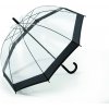 Happy Rain dáždnik dlhý Domeshape transparentný čierny 84cm/90cm