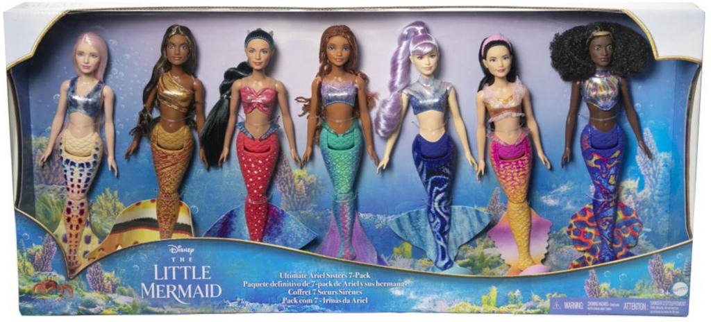 Mattel The Little Mermaid Malá Morská Víla Sada siedmych bábik sestričiek