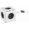Cubenest Powercube Extended, 5× zásuvka, 1,5 m, bílá/šedá, dětská pojistka, uzemnění, dok, max. 10A/250V~2500W