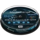 Médium na napaľovanie MediaRange DVD+R 8,5GB 8x, 10ks