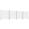 Štvorpanelová paravánová stena VidaXL 350282 698x180 cm, biela