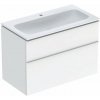 Geberit iCon Skrinka s umývadlom, 90x50x60 cm, 2 zásuvky, lesklá biela 502.337.01.1