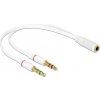 AppleKing redukcia / audioadaptér pre slúchadlá - jack 3,5 mm na 2 × 3,5 mm - biely - možnosť vrátiť tovar ZADARMO do 30tich dní