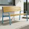 Zahradná lavica Joy antik pastelovo modrá RAL 5024