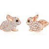 Olivie Strieborné náušnice KRÁLIK ROSE 8035 Ag 925; ≤2,3 g.
