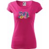 Kvetinové číslo kreslené - 50 - Dámske tričko Pure - 2XL ( Purpurová )