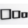 Sada 3 poliček Quadrio, čierne
