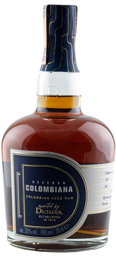 Reserva Colombiana by Dictador Blue Label 38% 0,7 l (čistá fľaša)