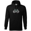 Narodeniny 60 rokov na bicykli - Mikina pánska Cape s kapucňou - 5XL ( Čierna )