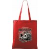 Snežný skúter kostra - Taška bavlnená - 42 x 38 cm ( Červená )