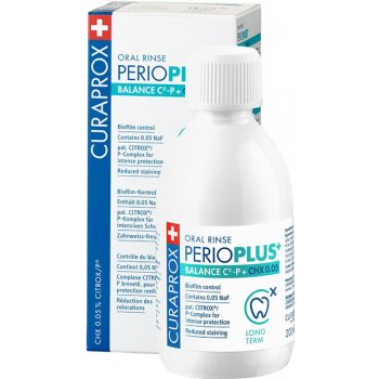 Curaprox Perio Plus+ BALANCE CHX 0,05% ústna voda s chlórhexidínu citroxom a sodium fluoridom 200 ml