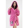 Vienetta krátký s kapucí Panda tmavě růžová
