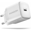 AXAGON ACU-PD20W, nabíjačka do siete 20W, 1x port USB-C, PD3.0/PPS/QC4+/AFC/Apple, biela