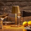 Sigor Nuindie mini LED dobíjacia stolná lampa, USB-C, zlatá, IP54, stmievateľná - 4547801