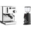 Rancilio Silvia BC, white + Eureka Atom W 75, black