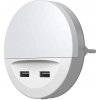 Ledvance Ledvance - LED Nočné svietidlo do zásuvky so senzorom LUNETTA 2xUSB LED/13W/230V P225195 + záruka 3 roky zadarmo
