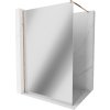Mexen Kioto sprchová zástena 70x200 cm, 8 mm sklo s efektom zrkadla, ružové zlato, 800-070-101-60-50