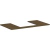Hansgrohe Xilesa E Doska pod umývadlo, 98x55 cm, výrez uprostred, kašmírový dub 54270550-HG