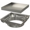 AlcaPlast APVN0100 - Nástavec hrdla vpusti + Obojstranný rošt 130×130 mm, nerez