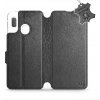 Flip puzdro na mobil Samsung Galaxy A20e – Čierne – kožené – Black Leather 5903226908233