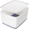 Leitz Úložný box s vekom MyBox, veľkosť L biela/sivá