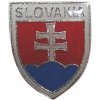 Odznak SLOVAKIA erb stredný - bielo/strieborný