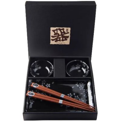 MIJ Sushi set Black Sakura 6 ks