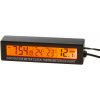 Digitálny vnútorný/vonkajší teplomer, hodiny a voltmeter (35936)