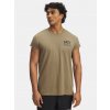 Pánske tričko Under Armour Pjt Rck Cap Sleeve T Hnedá SM