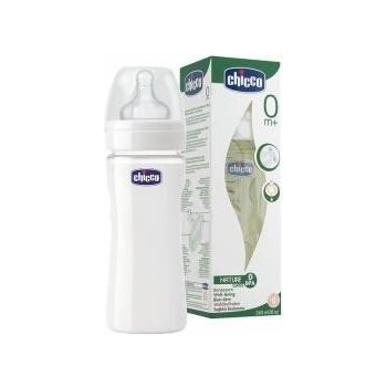 Chicco Fľaša Well-Being sklo 240ml kaučuk