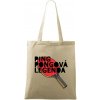 Ping Pongová legenda - Taška bavlnená - 42 x 38 cm ( Naturalna )