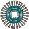 MAKITA kotúčová kefa z oceľového drôtu-vlnitý drôt priemer 0,5 mm X-LOCK 115 mm D-73411