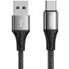 Joyroom S-1030N1 odolný nylonom opletený USB / USB-C 3A, 1m, černý