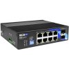 BCS-B-ISP08G-2SFP, Priemyselný PoE switch 8x GLAN 2x SFP, 250W, DIN
