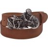 Džínsový hnedý opasok MERCUCIO prírodná koža š. 4 cm 105
